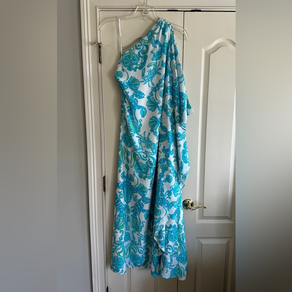 Lilly Pulitzer One Shoulder Maxi Dress